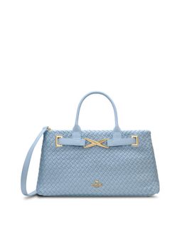 Lavie Paris - Women's Bleuet Satchel Bag with Detachable Strap -Blue (LARGE)