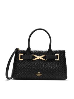 Lavie Paris - Women's Bleuet Satchel Bag with Detachable Strap -Black (MEDIUM)