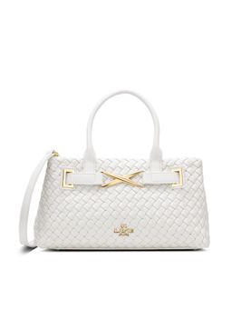 Lavie Paris - Women's Bleuet Satchel Bag with Detachable Strap -White (MEDIUM)