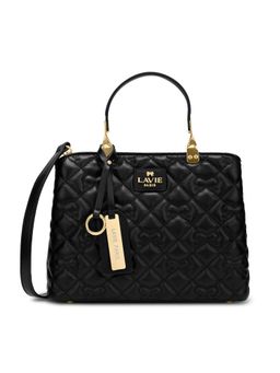 Lavie Paris - Women's Quincy Satchel Bag with Detachable Strap -Black (SMALL)