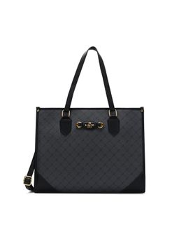 Lavie Paris - Women's Hugo Laptop Tote Bag with Detachable Strap- Charcoal (LARGE)