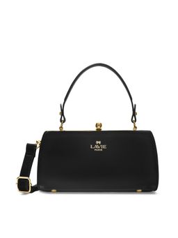 Lavie Paris - Women's Dorie Frame Satchel Bag with Detachable Strap -Black (SMALL)