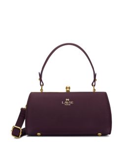 Lavie Paris - Women's Dorie Frame Satchel Bag with Detachable Strap- Wine (SMALL)