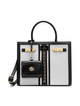 Lavie Paris - Women's Louvre Satchel Bag with Detachable Strap -White (MEDIUM)