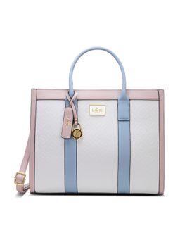 Lavie Paris - Women's Eloise Satchel Bag with Detachable Strap -White (LARGE)