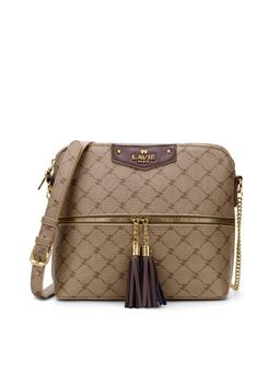 Lavie Paris - Women's Alfie Tassel Monogram Sling Bag -Khaki (MEDIUM)