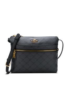 Lavie Paris - Women's Agnes Monogram Sling Bag -Charcoal (SMALL)