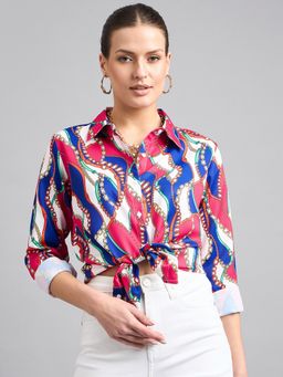 Style Quotient - Women Multi-Color Polyester Printed Shirt