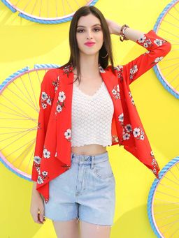Sera - Printed Full Sleeves Bohemian Crop Shrug
