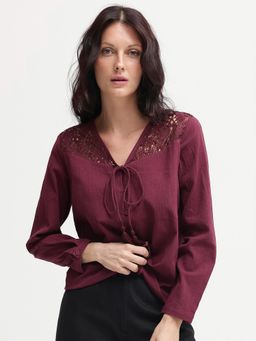 RAREISM - Womens Sonoki Dark Maroon Top