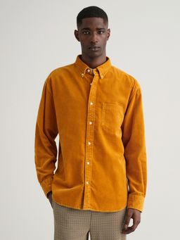 GANT - Men Orange Solid Regular Fit Shirt