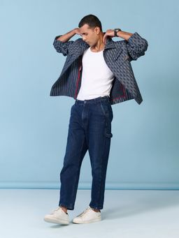 S&N by Shantnu Nikhil - Denim Adamas Etched Layering Jacket