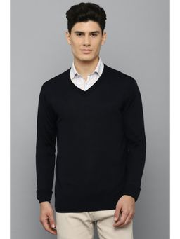 Allen Solly - Mens Solid Black Sweater