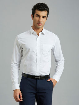 Reid & Taylor - Men Checks White Formal Shirt