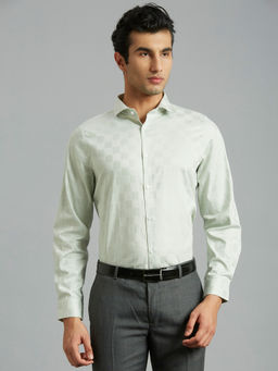 Reid & Taylor - Men Checks Green Formal Shirt