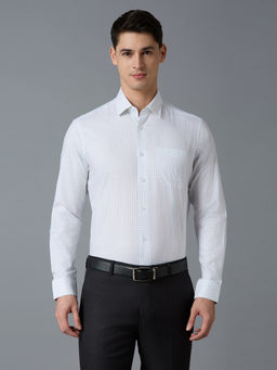 Reid & Taylor - Men Checks White Formal Shirt