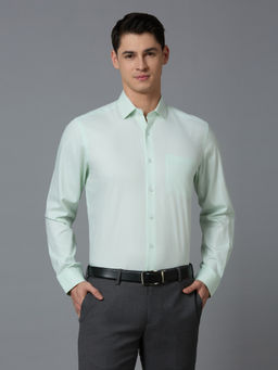 Reid & Taylor - Men Solid Green Formal Shirt