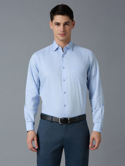 Reid & Taylor - Men Solid Blue Formal Shirt
