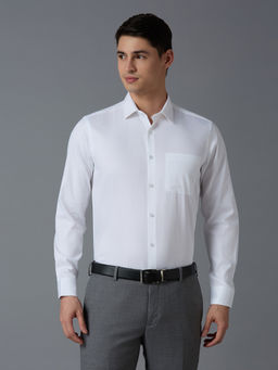 Reid & Taylor - Men Solid White Formal Shirt