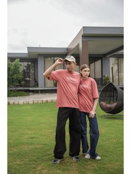 FENUCCI - Pink Textured Cotton T-Shirt
