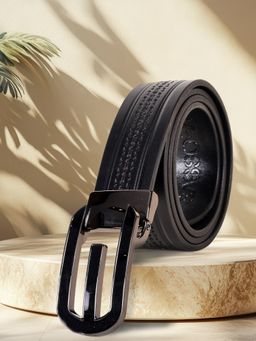 Sassora - Premium Genuine Leather Belt Embossed Design With High-Black Buckle