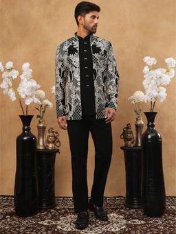 Jompers - Men’s Black Sherwani Pant with Jacket