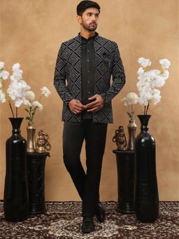 Jompers - Men Embroidered Sherwani Pant with Jacket