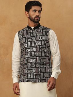 Jompers - Men’s Silk Blend Embroidered Nehru Jacket
