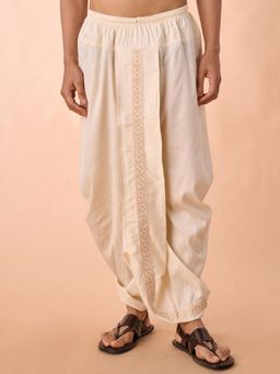Manyavar - Cream Regal Cream Ensemble Dhoti for Men