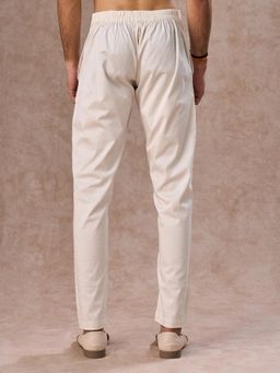 Manyavar - Cream Cotton Elegance Pant for Men