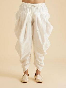 Manyavar - Cream Satin Patiala for Men