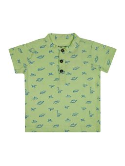 Bodycare - Printed Polo T-Shirt - Green