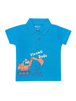 Bodycare - Printed Polo T-Shirt - Blue