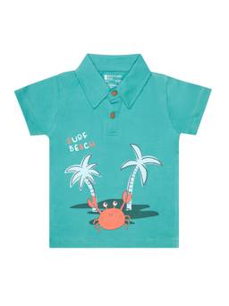 Bodycare - Printed Polo T-Shirt - Green