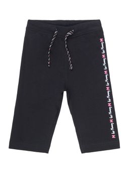 Bodycare - Typography printed Capri-Black