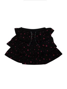 Bodycare - Heart Printed Black Skirt