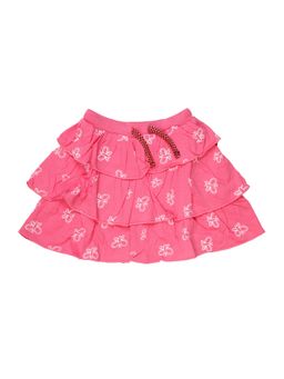 Bodycare - Butterfly Printed Pink Skirt