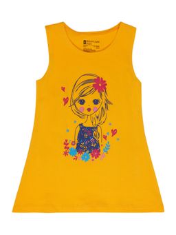 Bodycare - Printed Dress-Mustard