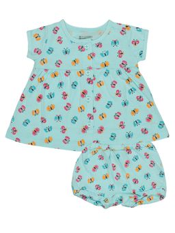 Bodycare - Printed Top & Shorts-Blue (Set of 2)