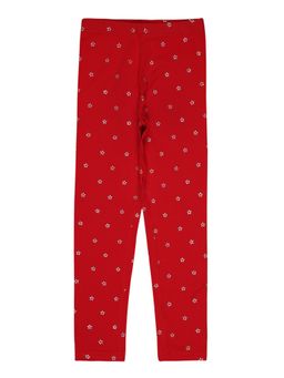 Bodycare - Star Printed Leggings-Red