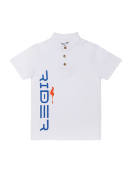 Bodycare - Typography Polo T-Shirt - White