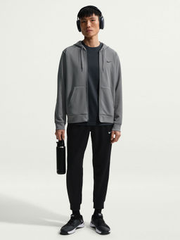 Nike - Hyverse Men Grey Dri-Fit Uv Fleece Full-Zip Hoodie