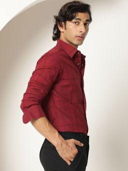 Rare Rabbit - Gareth Maroon Shirt