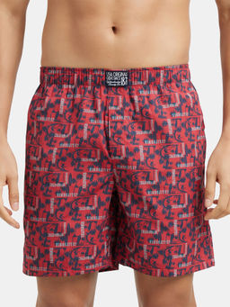 Jockey - US57 Men Cotton Woven Printed Boxer Shorts - Brick Red