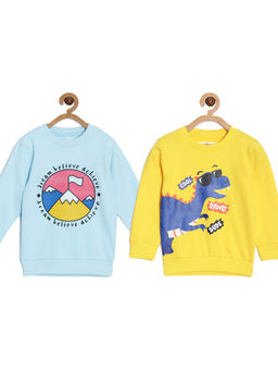 The Mom Store - Kids Sweatshirt Cool Dino Rawr & Dream Believe Achieve (Pack of 2)