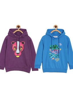 The Mom Store - Kids Hooded Girl With Smile & Into The Wild (Pack of 2)