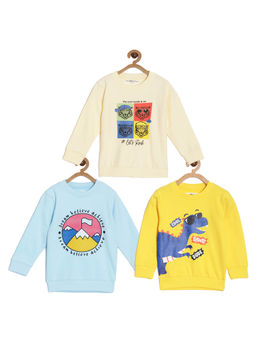 The Mom Store - Kids Sweatshirt Cool Dino Rawr Lets Rock Dream (Pack of 3)