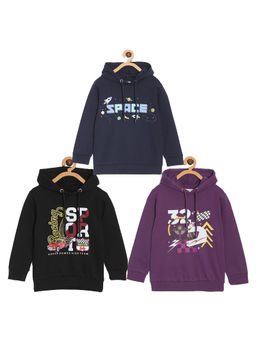 The Mom Store - Kids Hoode Lets Go Race-Space Invader-Racing Sport (Pack of 3)