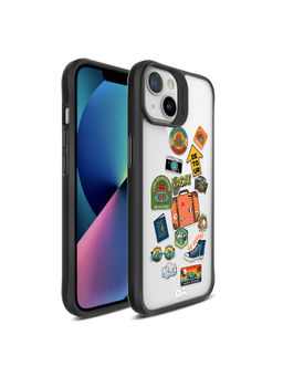 DailyObjects - Backpacking Black Hybrid Clear Case Cover for iPhone 13 Mini 5.4 inch