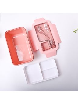 Voncasa - Lunch Pink Color Plastic Box (1200 ml +40 ml)